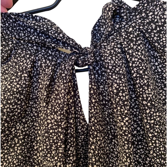 NEW LAUREN CONRAD Black & White Floral Cap Sleeve Mini Dress Plus Size Women’s - Picture 7 of 10